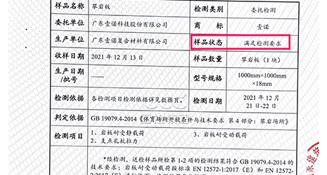 微晶攀巖板-檢測報(bào)告